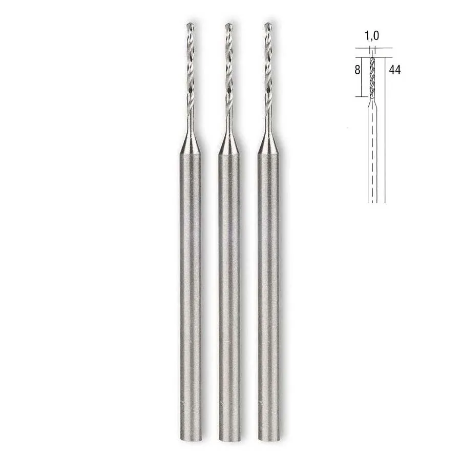 Вольфрам-ванадиевые свёрла Proxxon 1 мм, 3 шт Вольфрам-ванадиевые свёрла Proxxon 1 мм, 3 шт