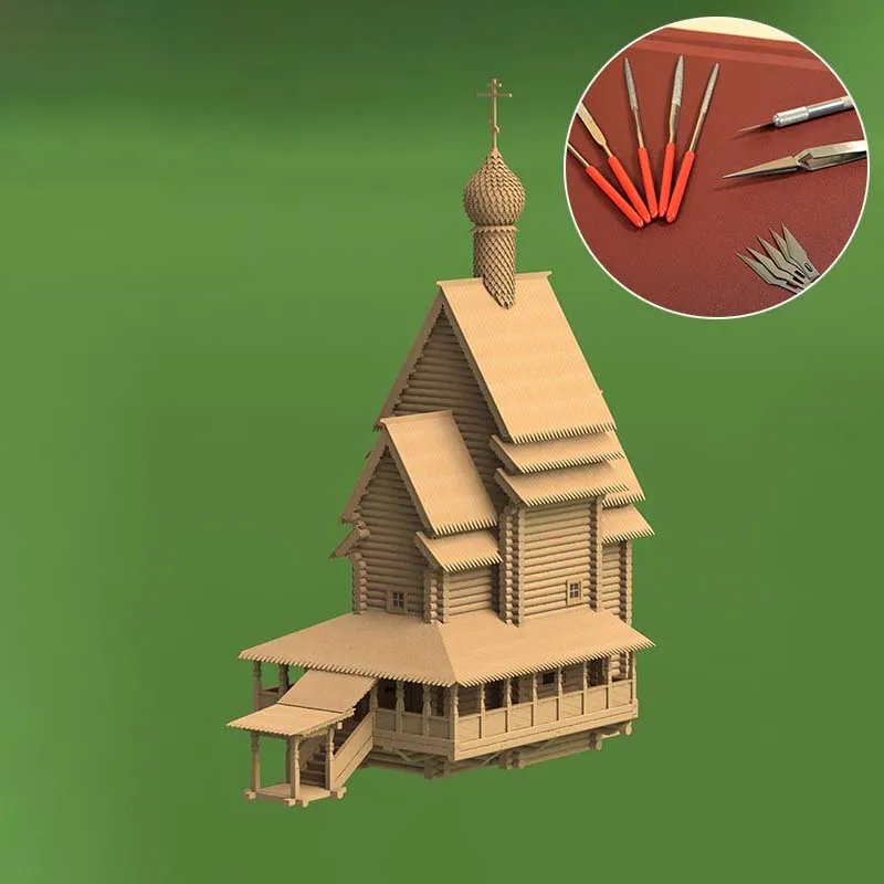 Георгиевская церковь, 2390 деталей + (Стартовый набор инструментов) Георгиевская церковь, 2390 деталей + (Стартовый набор инструментов)