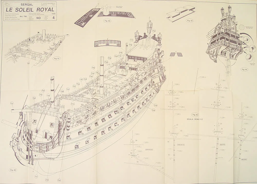 Чертеж корабля Le Soleil Royal Чертеж корабля Le Soleil Royal