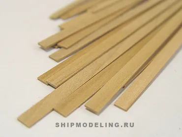 Рейка 1х7 мм, светлая груша, 4 шт