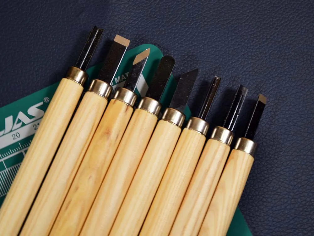 Набор резцов для резьбы по дереву, 8 штук