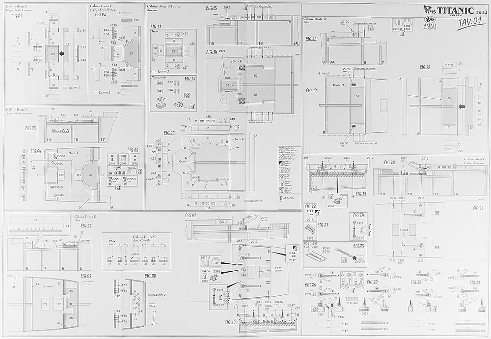 Чертеж корабля Titanic (Титаник)