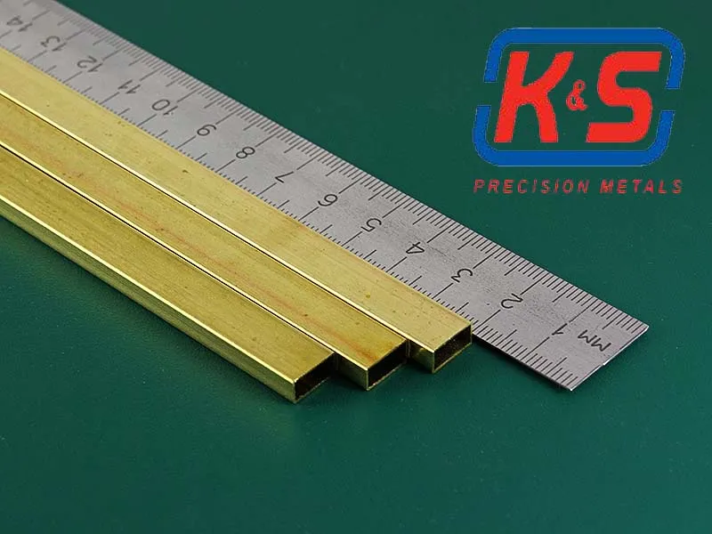 Прямоугольная латунная трубка 4,8х9,6 мм, 1 шт