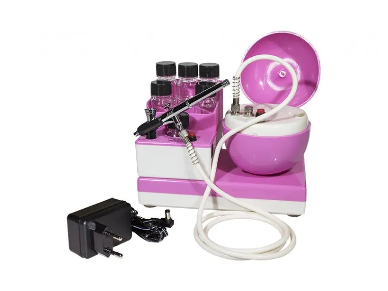 Станция для аэрографии 1281, компрессор, аэрограф, шланг, смеситель, 6 баночек Станция для аэрографии 1281, компрессор, аэрограф, шланг, смеситель, 6 баночек