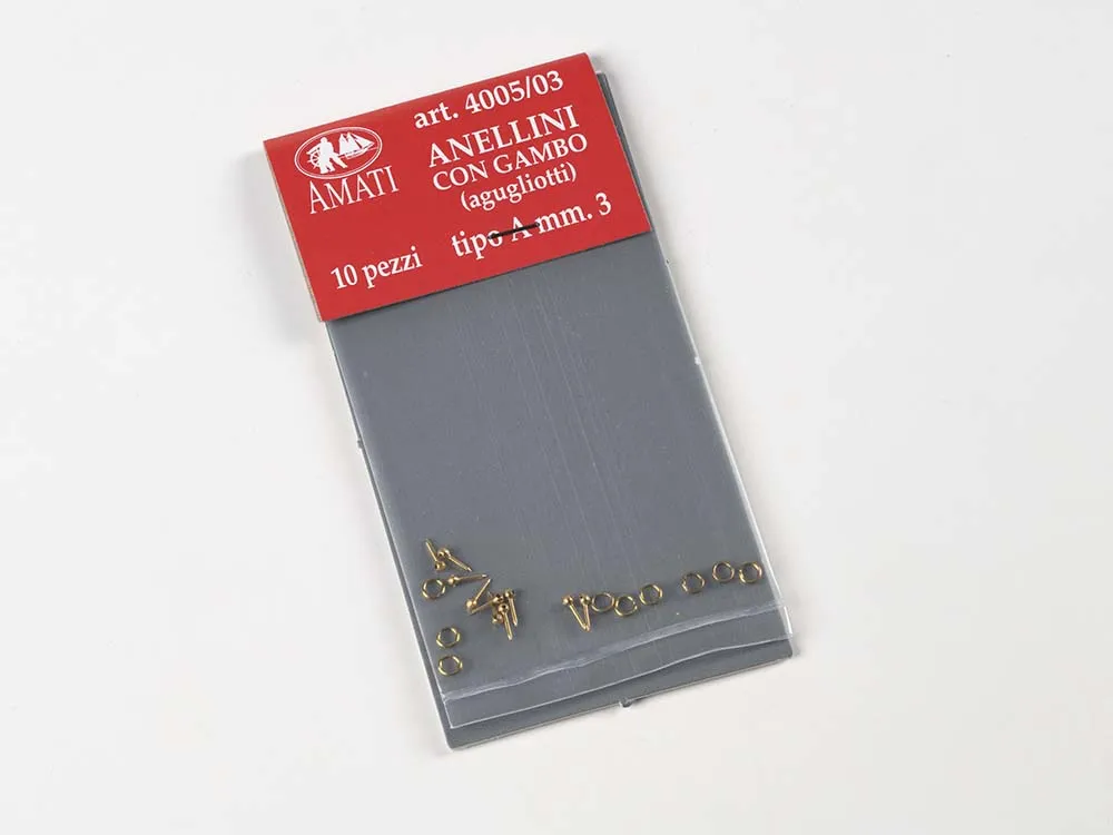 Рым действующий, латунь, 3 мм, 5 шт