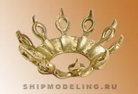 Декоративный элемент, латунь, 10 мм, 2 шт