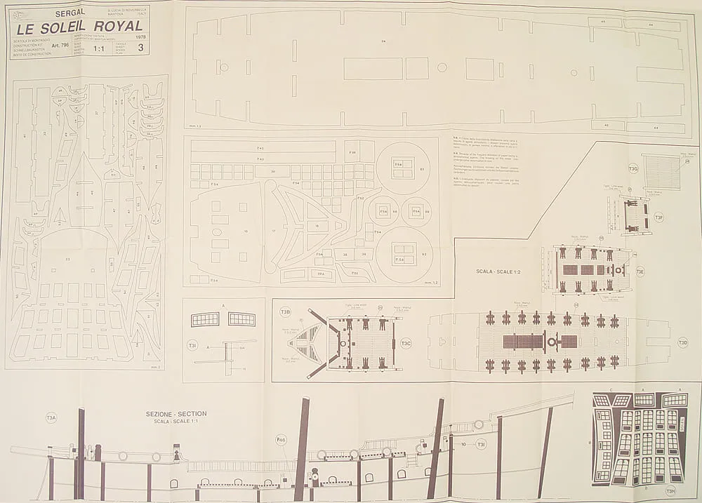 Чертеж корабля Le Soleil Royal Чертеж корабля Le Soleil Royal