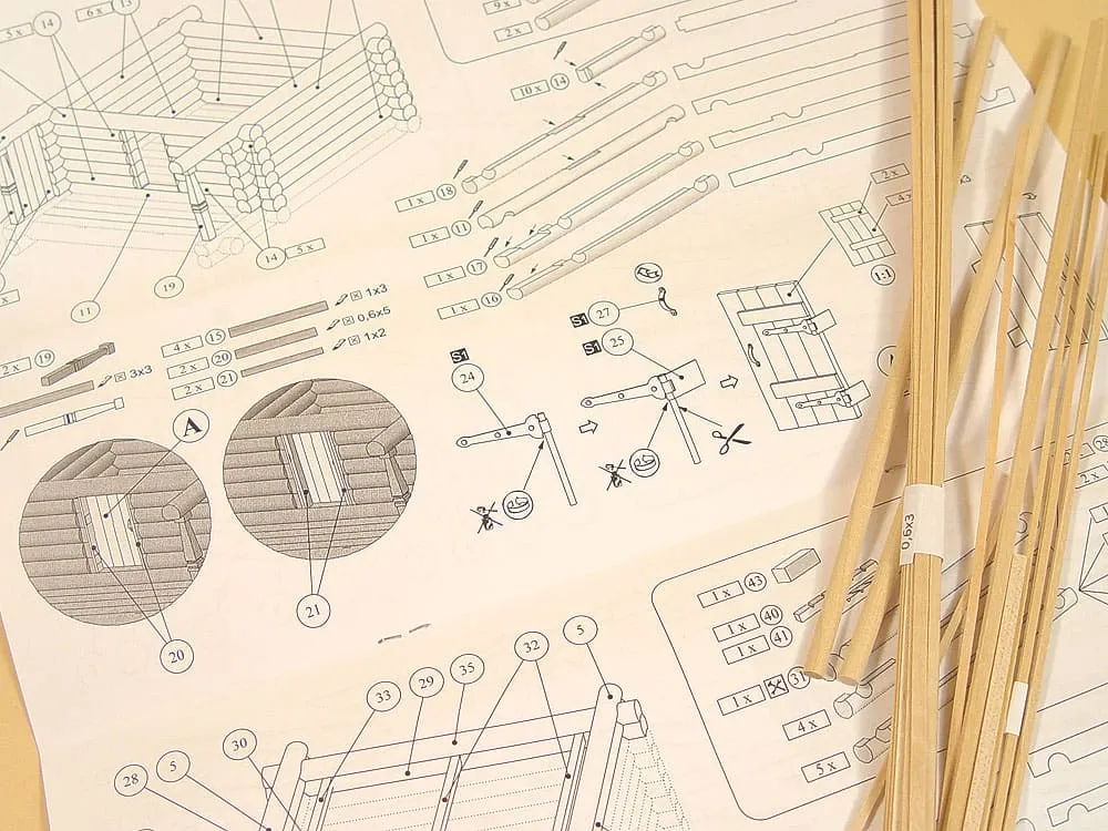 Амбар из села Коккойла (Кижи), 296 деталей