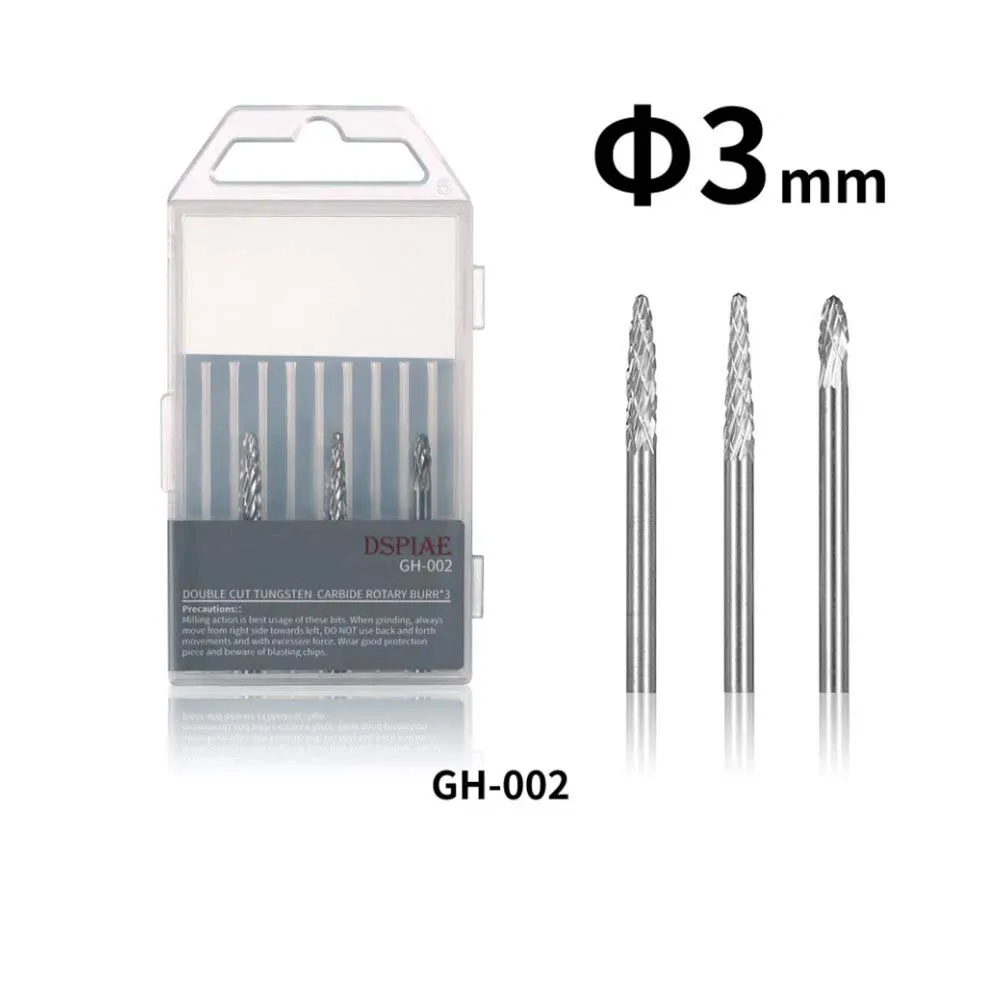 Набор из трех карбид вольфрамовых буров "кукуруза"