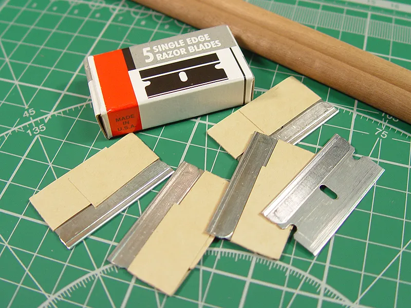 Бритвенное лезвие №9 с одной режущей кромкой. 10 штук