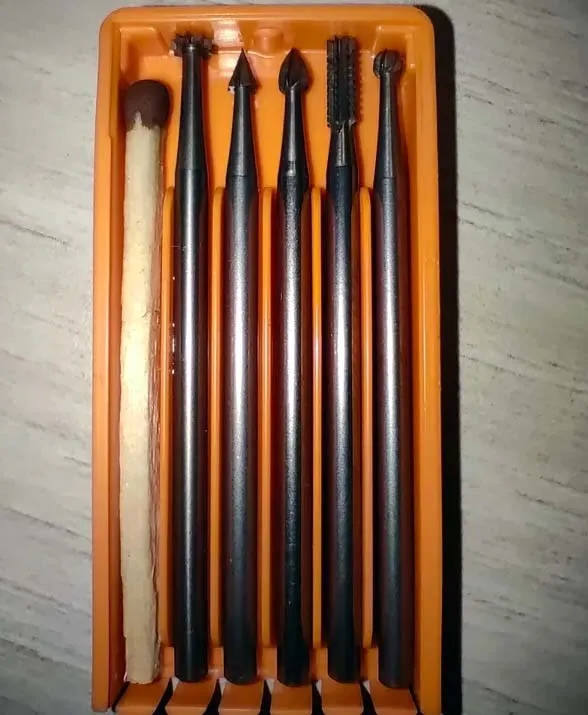 Фрезы вольфрам-ванадиевые Proxxon, набор из 5 штук