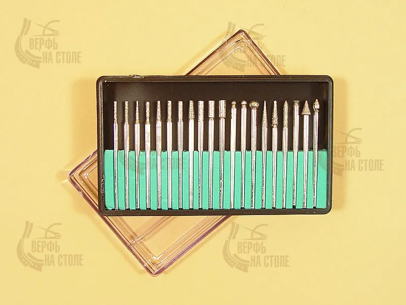 Набор из 20 буров, зернистость 150 грит