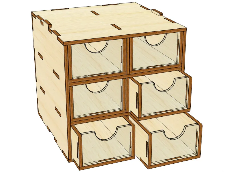 Mini модуль органайзер на 6 ящиков Mini модуль органайзер на 6 ящиков