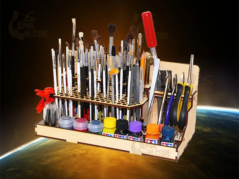 Модуль-органайзер под кисточки и инструмент