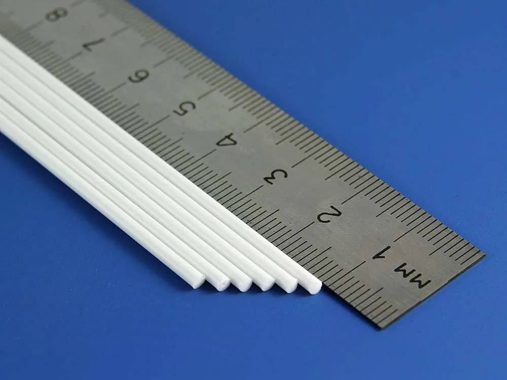 Пруток пластиковый круглый 2,0 мм, 6 шт/уп.