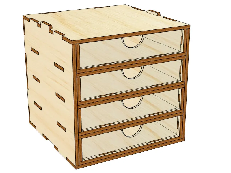 Mini модуль органайзер на 4 ящика Mini модуль органайзер на 4 ящика