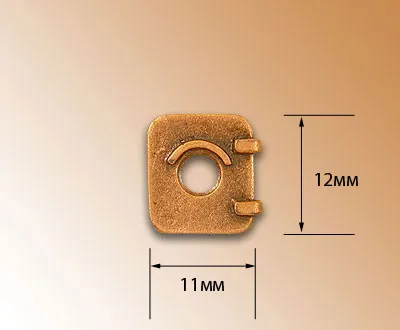 Дверь с иллюминатором, металл под бронзу, 11х12 мм, 2 шт