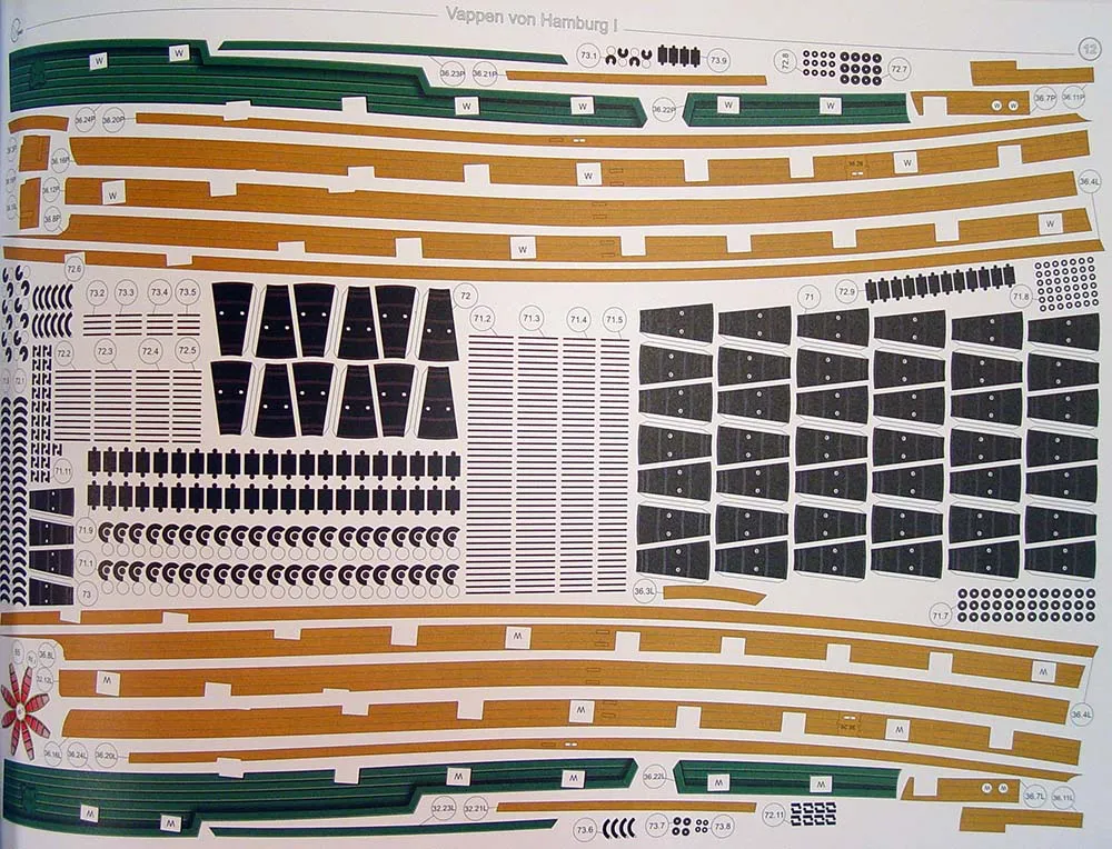 Модель из бумаги фрегат "Wappen von Hamburg" Модель из бумаги фрегат "Wappen von Hamburg"