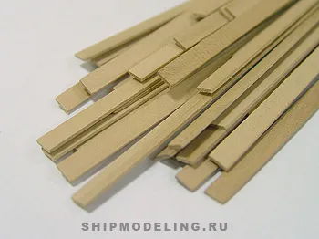 Рейка 1х2 мм, белая груша, 2 шт