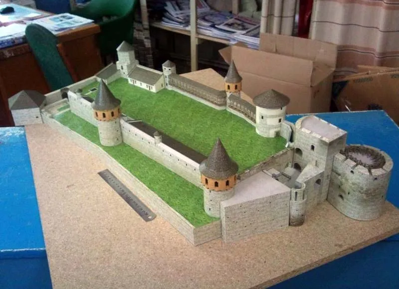 Модель из картона Старый замок Каменец-Подольского