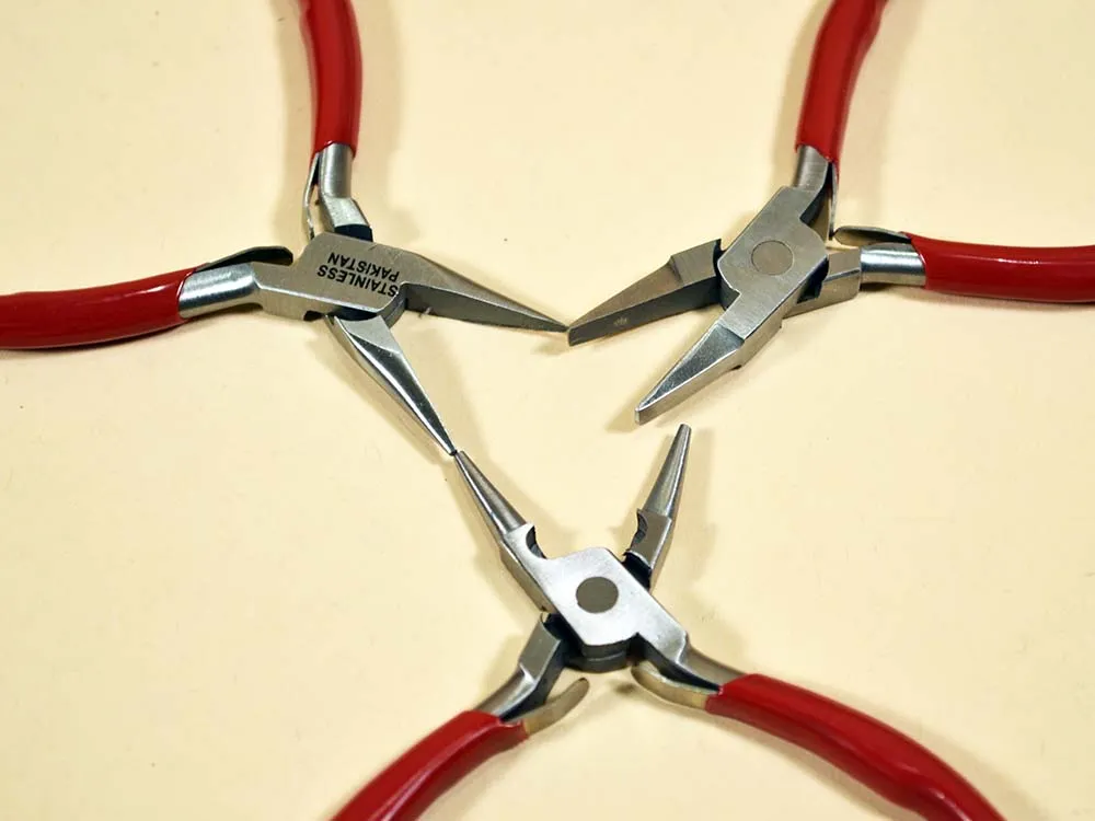 Набор мини-плоскогубцев 75 мм для ювелирных работ, 3 шт Набор мини-плоскогубцев 75 мм для ювелирных работ, 3 шт