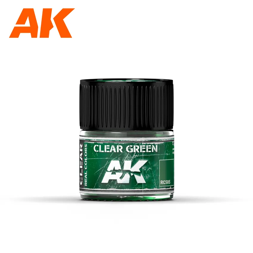 Краска AK Interactive, акриловая Clear Green (прозрачный зеленый), 10 мл Краска AK Interactive, акриловая Clear Green (прозрачный зеленый), 10 мл