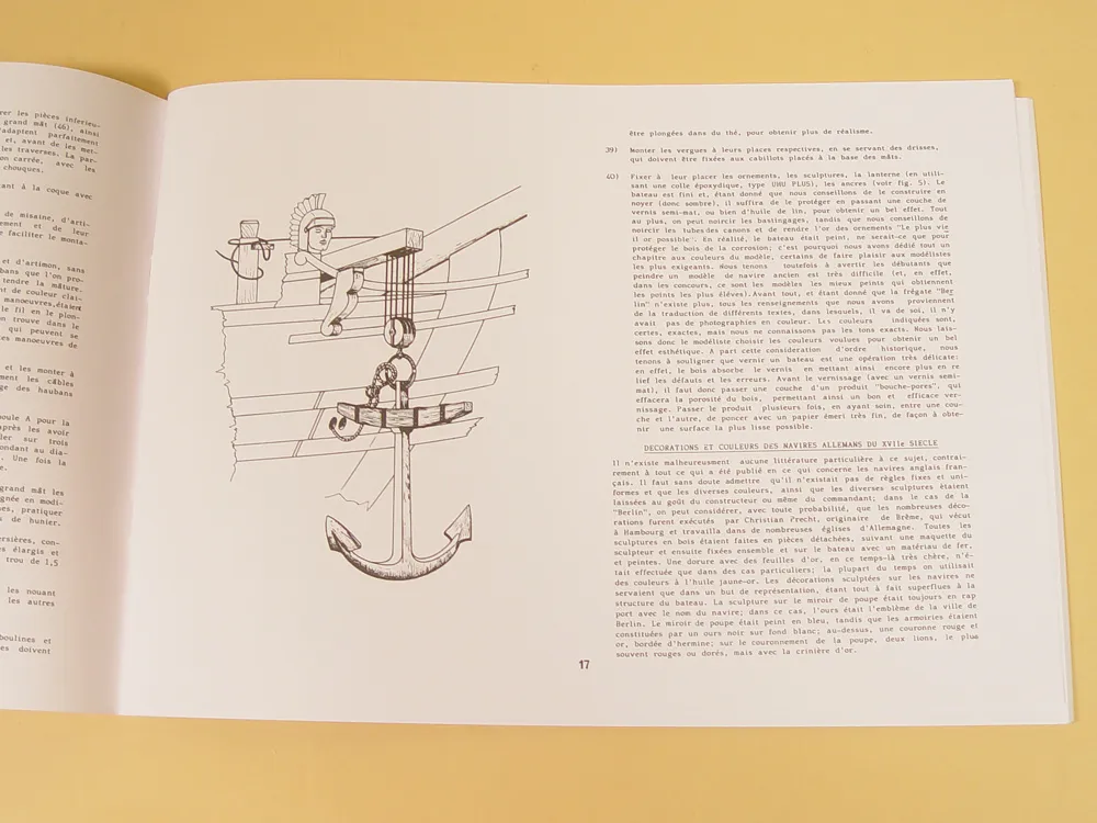 Чертеж фрегата Berlin, масштаб 1:40