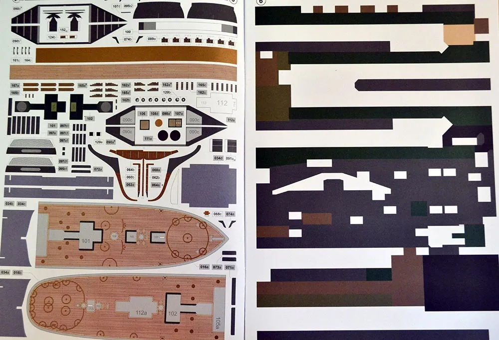 Модель из картона пароходофрегат "Владимир"