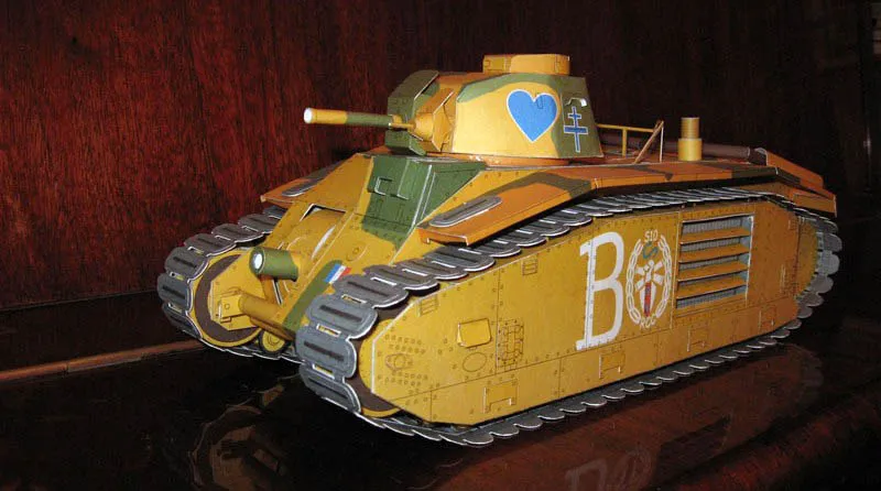 Модель из бумаги тяжелый танк B-1