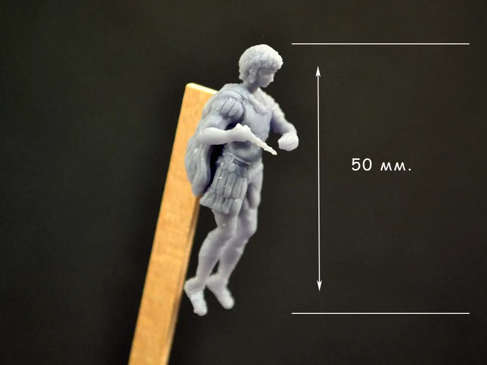 Носовая фигура Воин с кинжалом, пластик, 50 мм