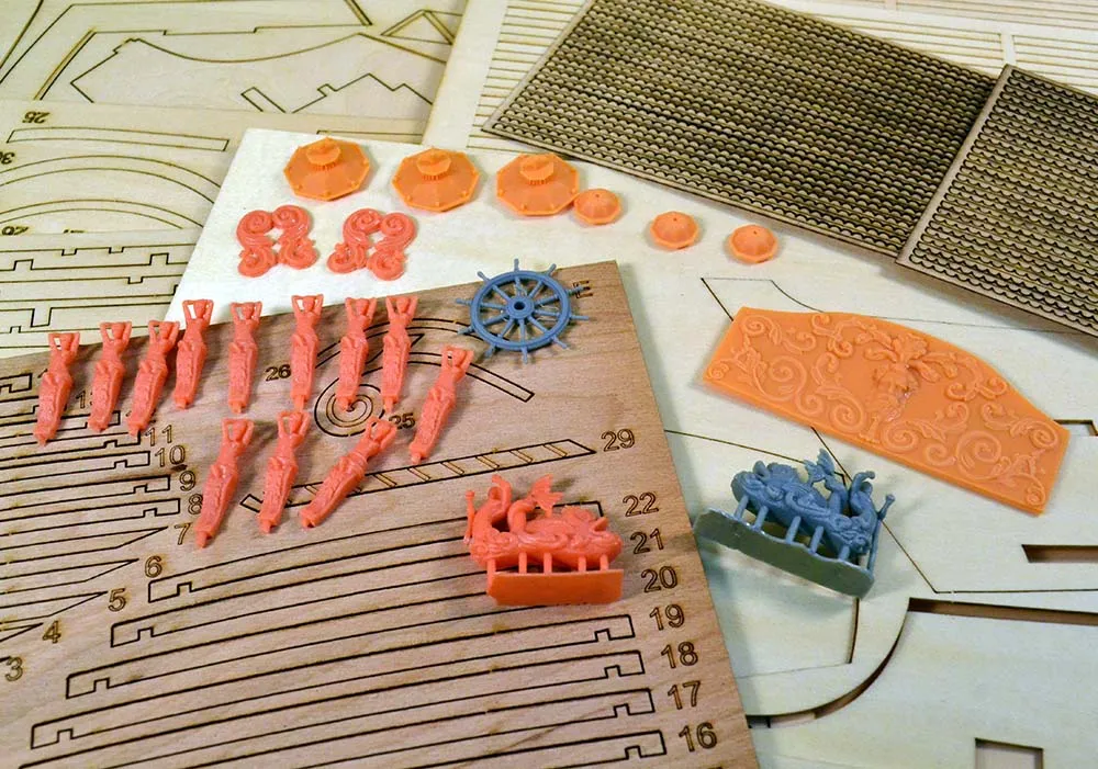 модель корабля для сборки Black Pearl (Черная жемчужина) на дне