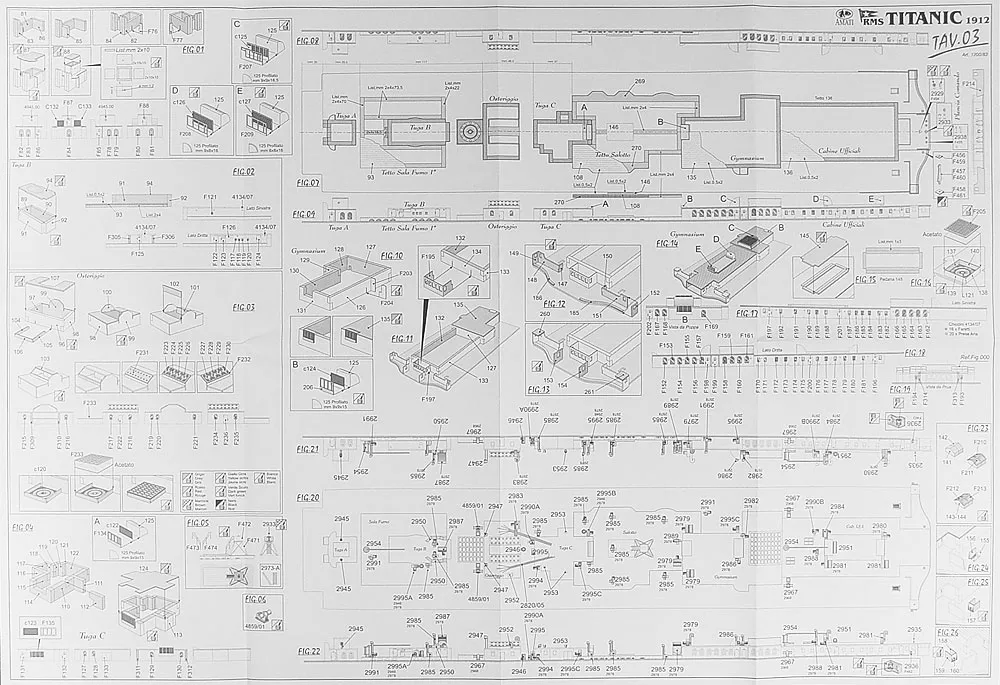 Чертеж корабля Titanic (Титаник)