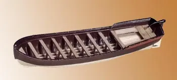 Баркас, металл и дерево, 90 мм