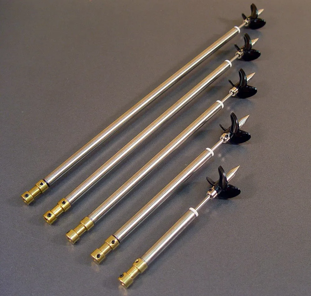 Гребной вал в сборе, длина 25 см, под мотор 3,2 мм, винт 30 мм