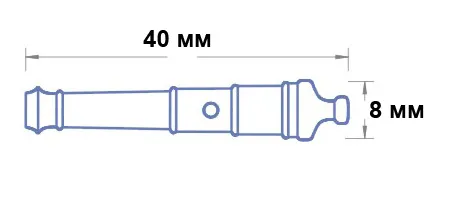 Толстый фальконет, 40 мм, латунь, 2 шт + цапфа Толстый фальконет, 40 мм, латунь, 2 шт + цапфа