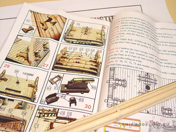 модель корабля для сборки USS Constitution сечение модель корабля для сборки USS Constitution сечение