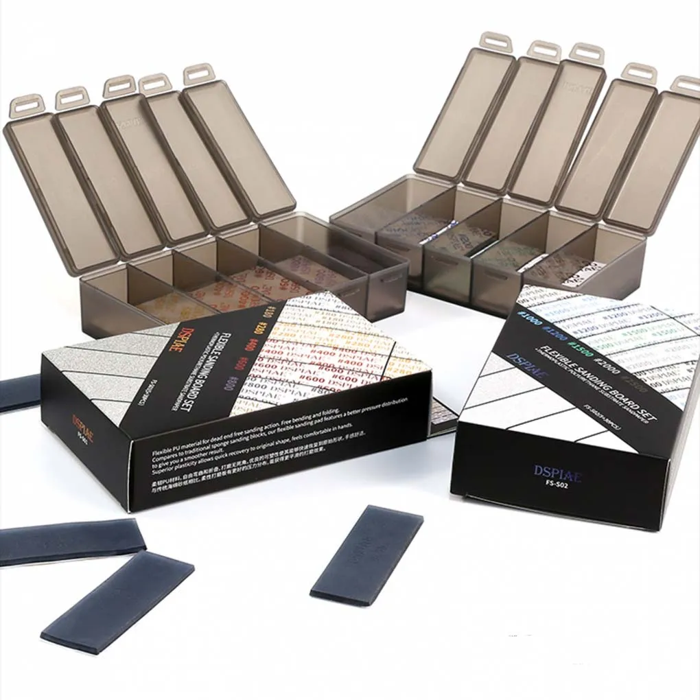 Набор из 3 мм шлифовальных губок (5 шт) и 30 пластин зернистости 1000-2500 Набор из 3 мм шлифовальных губок (5 шт) и 30 пластин зернистости 1000-2500