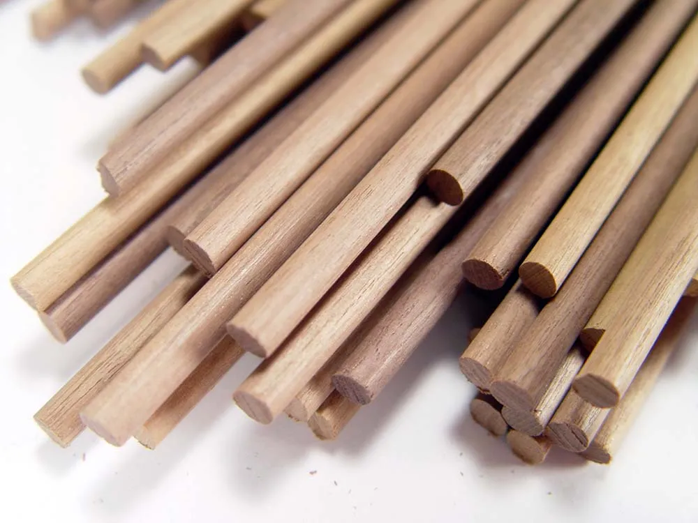 Круглая заготовка диаметром 2 мм, темный орех, 3 шт.