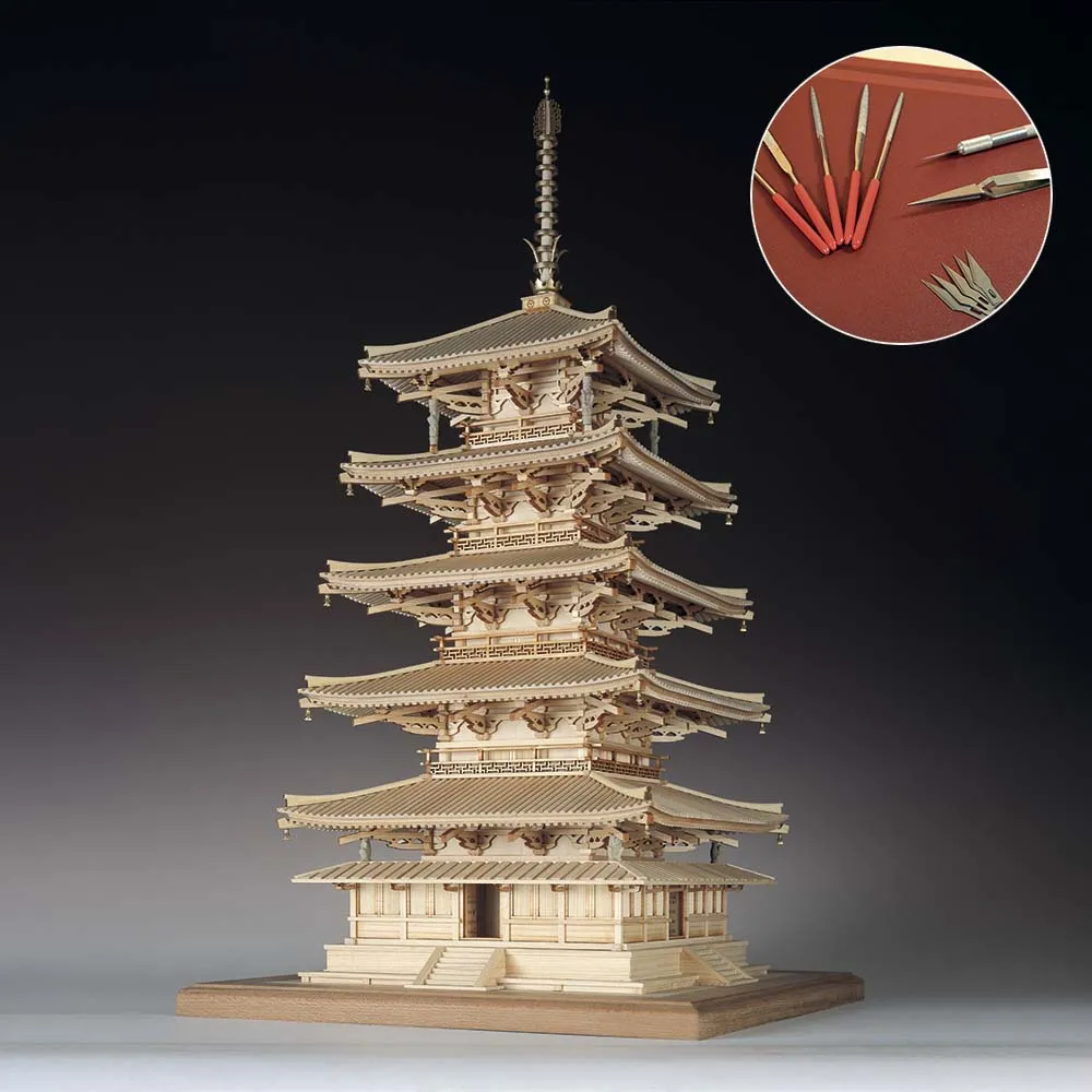 5-ти ярусная пагода Horyuji + (Стартовый набор инструментов)