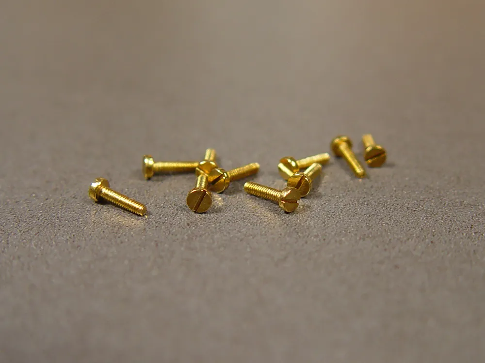 Винт с плоской шляпкой, латунь, М1,2х5, 10 шт