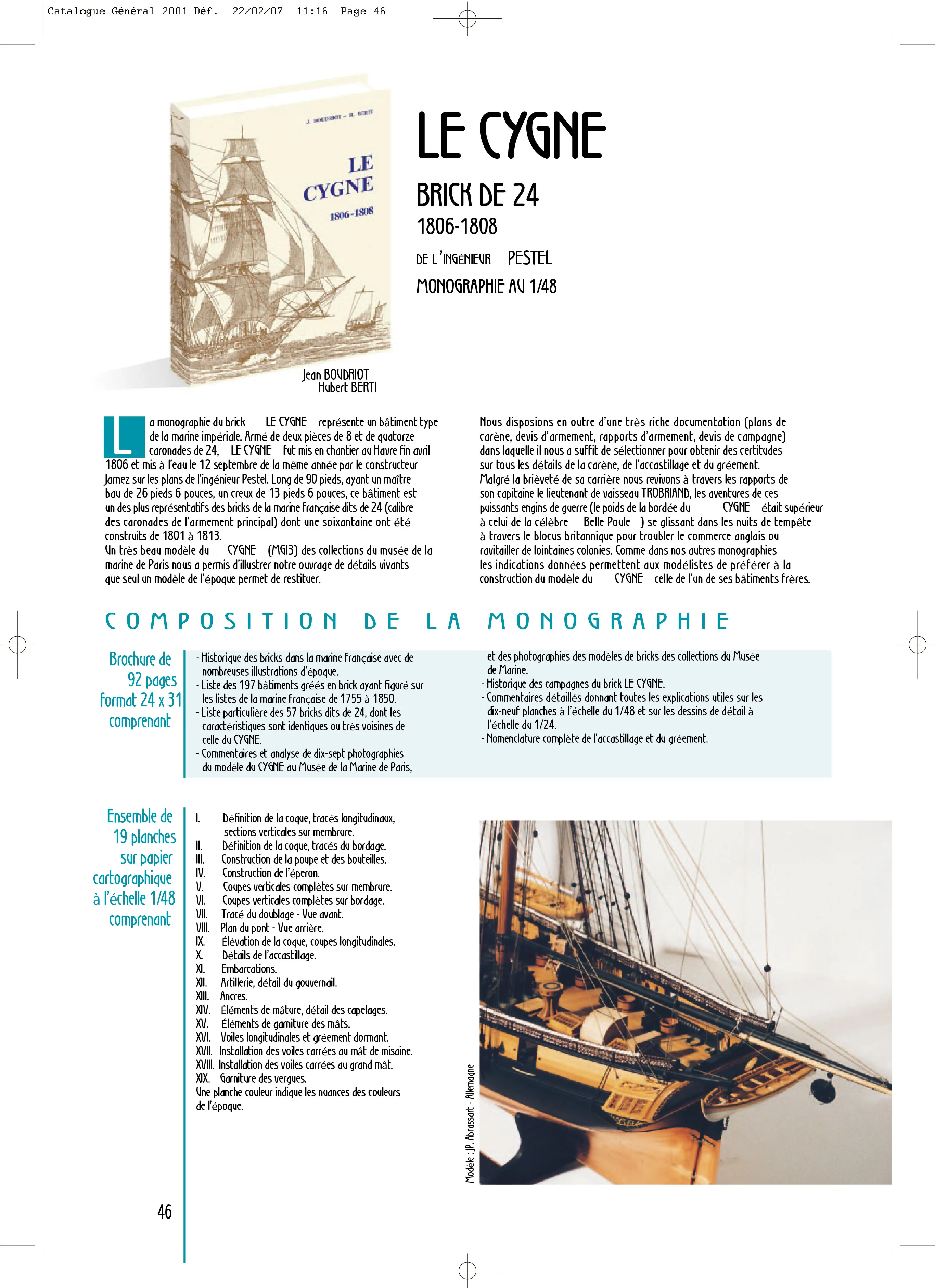 Le Cygne 1806-1808 + чертежи Le Cygne 1806-1808 + чертежи