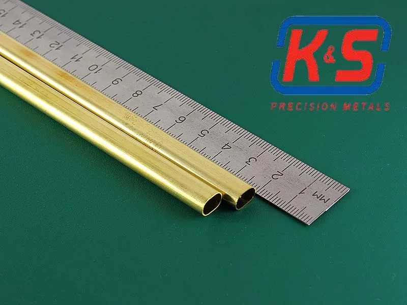 Овальная латунная трубка 8х6 мм, 2 шт