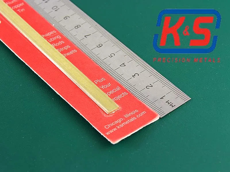 Полоска латунная 6,4х1,6 мм, 1 шт