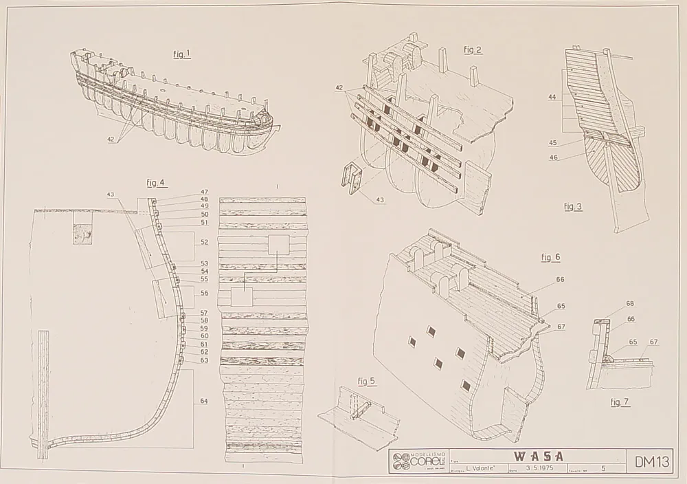 Чертеж корабля Wasa, масштаб 1:75 Чертеж корабля Wasa, масштаб 1:75