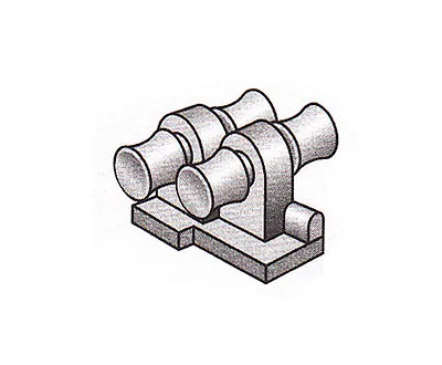 Двойная лебедка современных лайнеров, металл, 10х11 мм Двойная лебедка современных лайнеров, металл, 10х11 мм