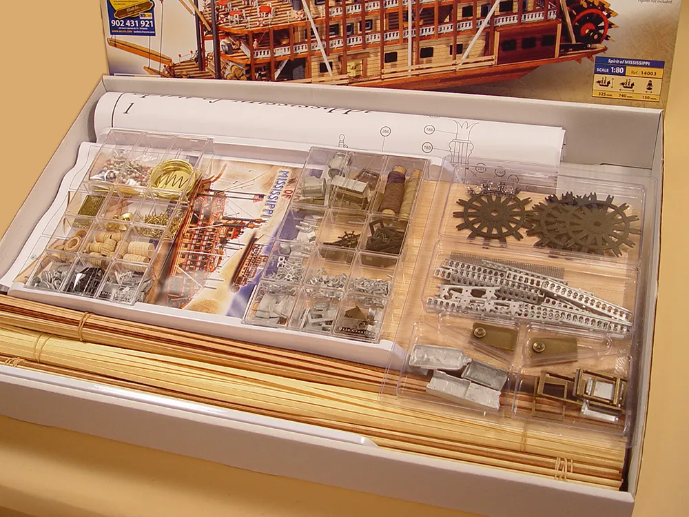 Mississippi (Колесный пароход) + (Полный набор инструментов, клея и краски)