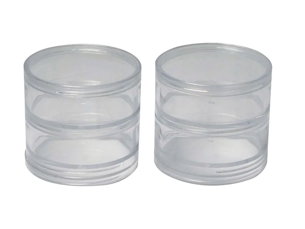 Круглые прозрачные контейнеры, диаметр 70 мм, 4 штуки, стыкуемые Круглые прозрачные контейнеры, диаметр 70 мм, 4 штуки, стыкуемые
