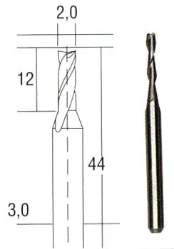 Фреза твердосплавная Proxxon, 2 мм Фреза твердосплавная Proxxon, 2 мм