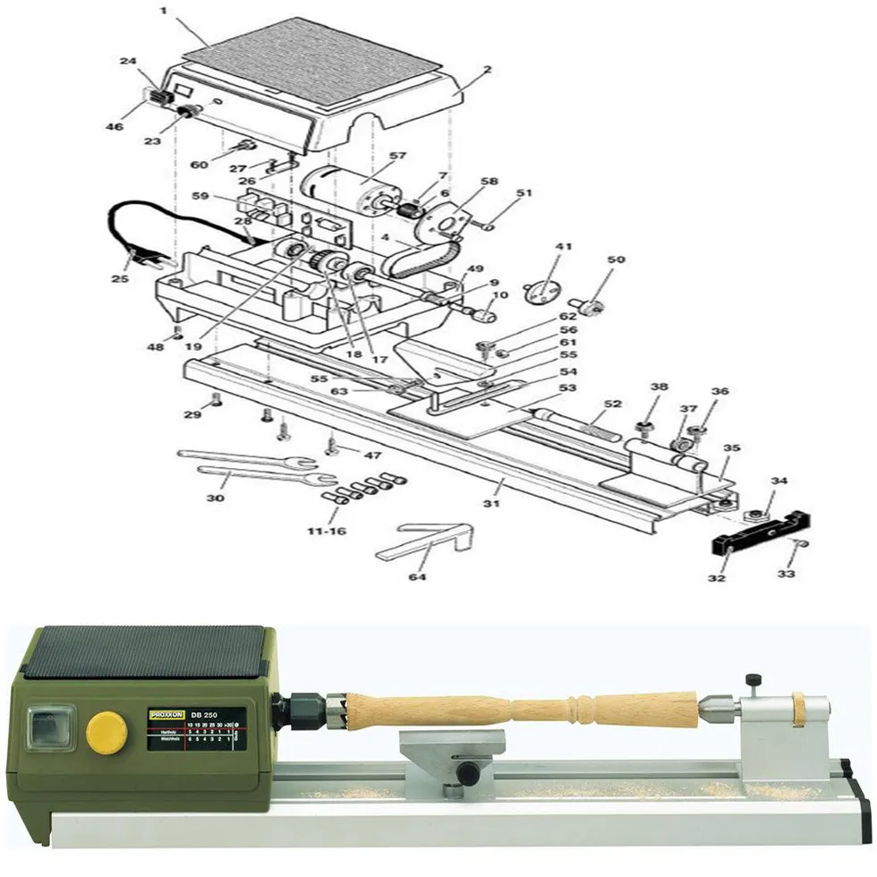 Токарный cтанок по дереву Proxxon DB250 27020