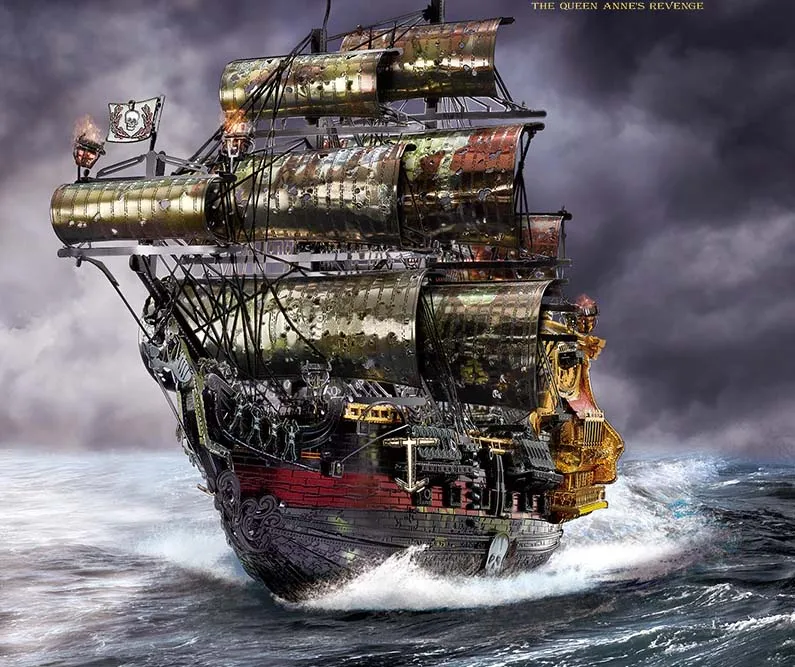 Месть королевы Анны (цветная 3D модель)